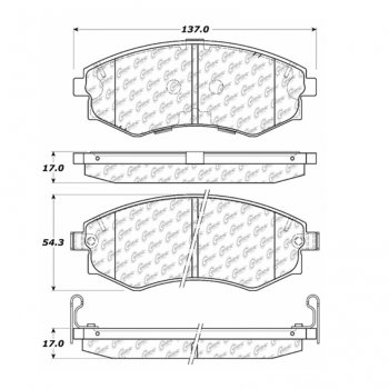 309.07000 StopTech Тормозные колодки Performance Pads HYUNDAI 