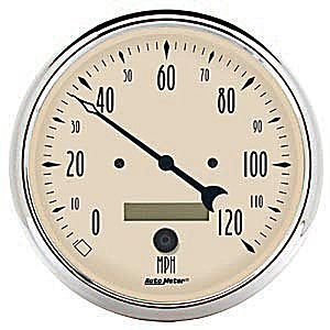 5" сподометр, 120 MPH, ELEC BEIGE, PROGRAMMABLE AUTO METER #1889 Speedometer Elec. Programmable