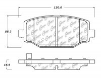 105.15960 Тормозные колодки Posi-Quiet Ceramic CHRYSLER, DODGE, VOLKSWAGEN зад.