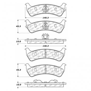 104.06250 Тормозные колодки Posi-Quiet Metallic FORD, JEEP 