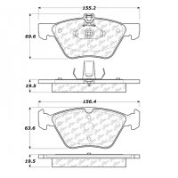 104.08530 Тормозные колодки Posi-Quiet Metallic MERCEDES-BENZ