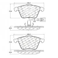 104.11110 Тормозные колодки Posi-Quiet Metallic AUDI, VOLKSWAGEN