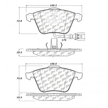 104.11110 Тормозные колодки Posi-Quiet Metallic AUDI, VOLKSWAGEN 