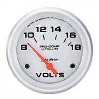 4391 Ultra-Lite Short Sweep Electrical Voltmeter Gauge