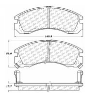 106.05300 Тормозные колодки PosiQuiet Extended Wear DODGE, EAGLE, MITSUBISHI
