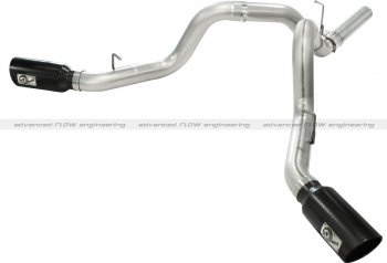 49-44043-B Afe Power Выхлопная система DPF-Back 4.0" GM Dsl Trk 11-14 V8-6.6 blk-dual 