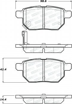 308.13541  StopTech Street Тормозные колодки Toyota Задние