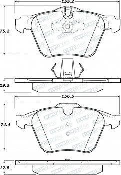 308.12402  StopTech Street Тормозные колодки Jaguar Передние