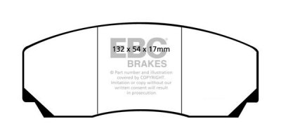 DPX2002 EBC Brakes Ultimax2 тормозные колодки передние MARCOS GTS, LM, Mantara, Mantaray, Mantis; VAUXHALL Vectra выпуска 2008-2018 года