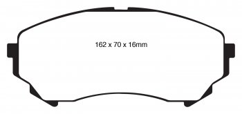 DP21828 EBC Brakes Greenstuff тормозные колодки перед. CADILLAC CTS выпуска 2008-2022 года