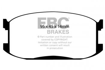 DP387 EBC Brakes Ultimax2 Тормозные колодки перед  ISUZU Gemini; MAZDA 323 выпуска 1981-1990 года