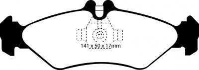 DPC1069/2 EBC Heavy Duty Carbon колодки зад.MERCEDES-BENZ, VOLKSWAGEN 
