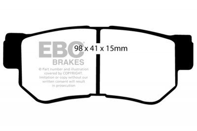 DP1392  EBC Brakes Ultimax2 Тормозные колодки зад. HYUNDAI Getz выпуска 2005 — 2011 года