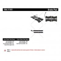 104.11161 Тормозные колодки Posi-Quiet Metallic MASERATI перед