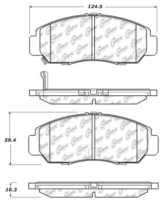 105.16080 Тормозные колодки Posi-Quiet Ceramic HONDA 