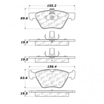 104.08531 Тормозные колодки Posi-Quiet Metallic MERCEDES-BENZ 