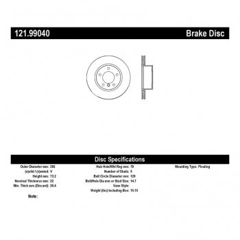 121.99040 Тормозные диски Premium BMW перед 