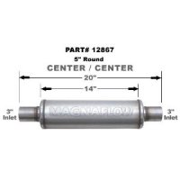 12867 Magnaflow Глушитель прямоточный 14" Body