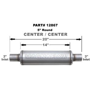 12867 Magnaflow Глушитель прямоточный 14" Body 