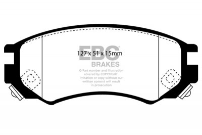 DP1101 EBC Brakes Ultimax2 Тормозные колодки перед  NISSAN Sunny выпуска 1992-1995 года