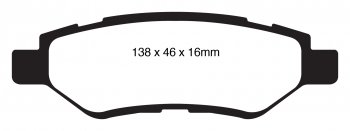 DP21829 EBC Brakes Greenstuff тормозные колодки зад CADILLAC CTS, SRX; SAAB 9-4X выпуска 2008-2016 года
