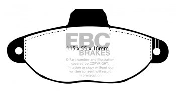 DP2945/2 EBC Brakes Greenstuff тормозные колодки перед. FIAT 500; FORD Ka выпуска 2007-2016 года