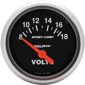 2" Вольтметр, 8-18 VOLTS SSE, SPORT-COMP AUTO METER #3391 Voltmeter