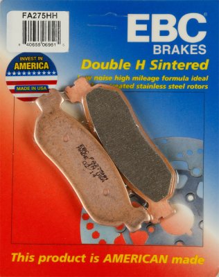 FA275HH EBC BRAKES Double-H™ тормозные колодки  YAMAHA AT, FIZ, RZ, Serrow, ST, T, TW, V, XG, XT, YZ, YZF-R6 1991-2008 года выпуска