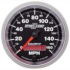 3-3/8" сподометр, 160 MPH, PROGRAMMABLE AUTO METER #3688 SpeedometerElec. Programmable