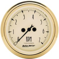 2" тахометр, 7,000 RPM, ELEC GOLDEN OLDIES AUTO METER #1594