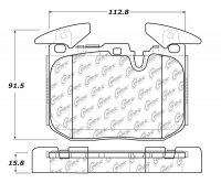 105.16090 Тормозные колодки Posi-Quiet Ceramic BMW перед