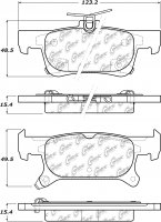 105.19540 Тормозные колодки Posi-Quiet Ceramic ACURA, HONDA зад.