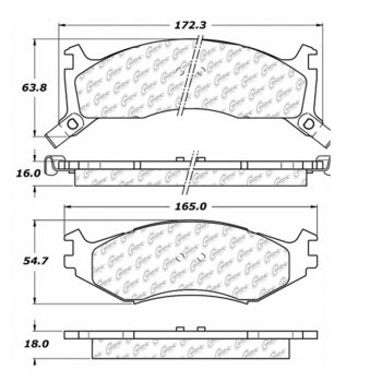 105.05240 Тормозные колодки Posi-Quiet Ceramic CHRYSLER ; CHRYSLER/FIFTH; CHRYSLER/IMPERIAL; CHRYSLER/LEBARON