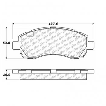 105.07220 Тормозные колодки Posi-Quiet Ceramic 1997-2001 for Subaru Impreza, Legacy 