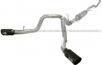 49-44044-B Afe Power Выхлопная система от Down-Pipe (DP-Back) 4.0" DP-Back GM Dsl Trk 11-14 V8-6.6 насадки черные-двойные 