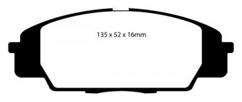 DP21254 EBC Brakes Greenstuff тормозные колодки перед. HONDA Civic выпуска 2002-2006 года