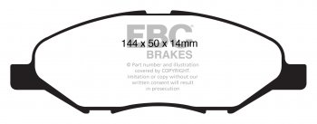 DP21832 EBC Brakes Greenstuff тормозные колодки перед. NISSAN Cube, Tiida выпуска 2002-2012 года