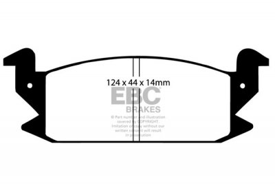 DP475 EBC Brakes Ultimax2 Тормозные колодки перед  DAIHATSU Charade выпуска 1983-1987 года