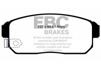 DP1691  EBC Brakes Ultimax2 Тормозные колодки зад. SUBARU Justy