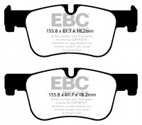 DP42143R EBC Brakes Yellowstuff Тормозные колодки перед BMW 1XX, 3XX, 4XX