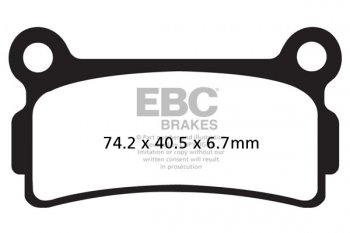 FA164R EBC BRAKES Organic тормозные колодки  BETA Super, SYNT, TR, Zero 1989-1994 года выпуска