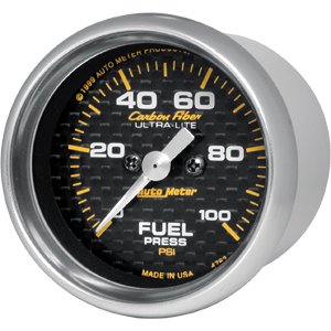 2" датчик давления топлива, 0-100 PSI W/O PEAK &amp; VALLEY, FSE AUTO METER #4763 Fuel Pressure