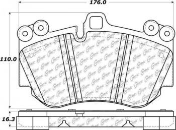 104.11301 Тормозные колодки Posi-Quiet Metallic AUDI перед 
