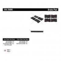 104.18490 Тормозные колодки Posi-Quiet Metallic DODGE зад.