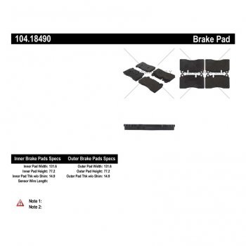 104.18490 Тормозные колодки Posi-Quiet Metallic DODGE зад. 