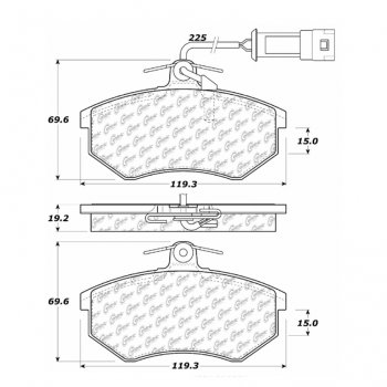104.02900 Тормозные колодки Posi-Quiet Metallic 