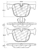 105.16100 Тормозные колодки Posi-Quiet Ceramic BMW зад.