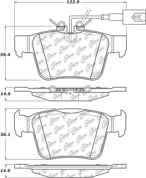 105.19890 Тормозные колодки Posi-Quiet Ceramic MASERATI зад. 