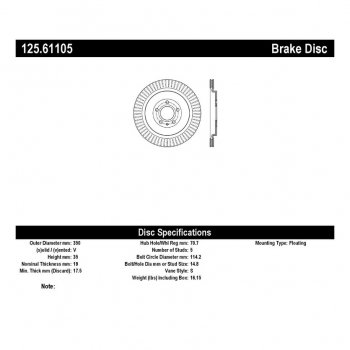 125.61105 Тормозные диски Premium FORD зад 