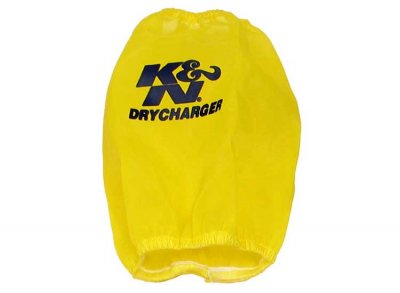 RF-1034DY K&amp;N Чехол фильтра DRYCHARGER для жёлтый, CUSTOM PreCharger ® - K&N PreCharger является специально разработанным фильтром для того чтобы продлить интервал обслуживания K&N фильтра, при использование в очень пыльных условиях.